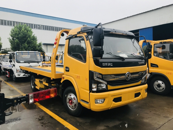 國(guó)六東風(fēng)凱普特一拖二清障車（黃牌）