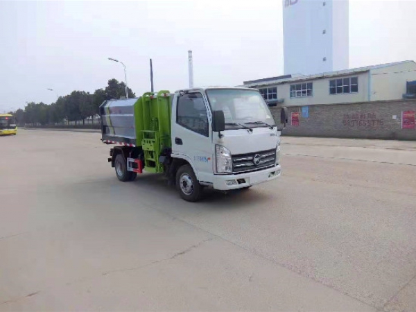 凱馬國六藍牌4方自裝卸(掛桶)式垃圾車